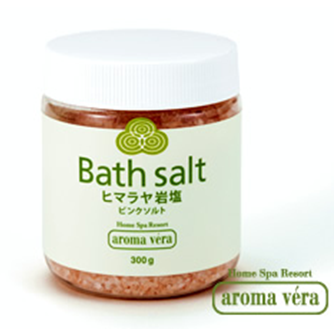 aroma vera　バスソルト(ヒマラヤ岩塩ローズソルト 300g)